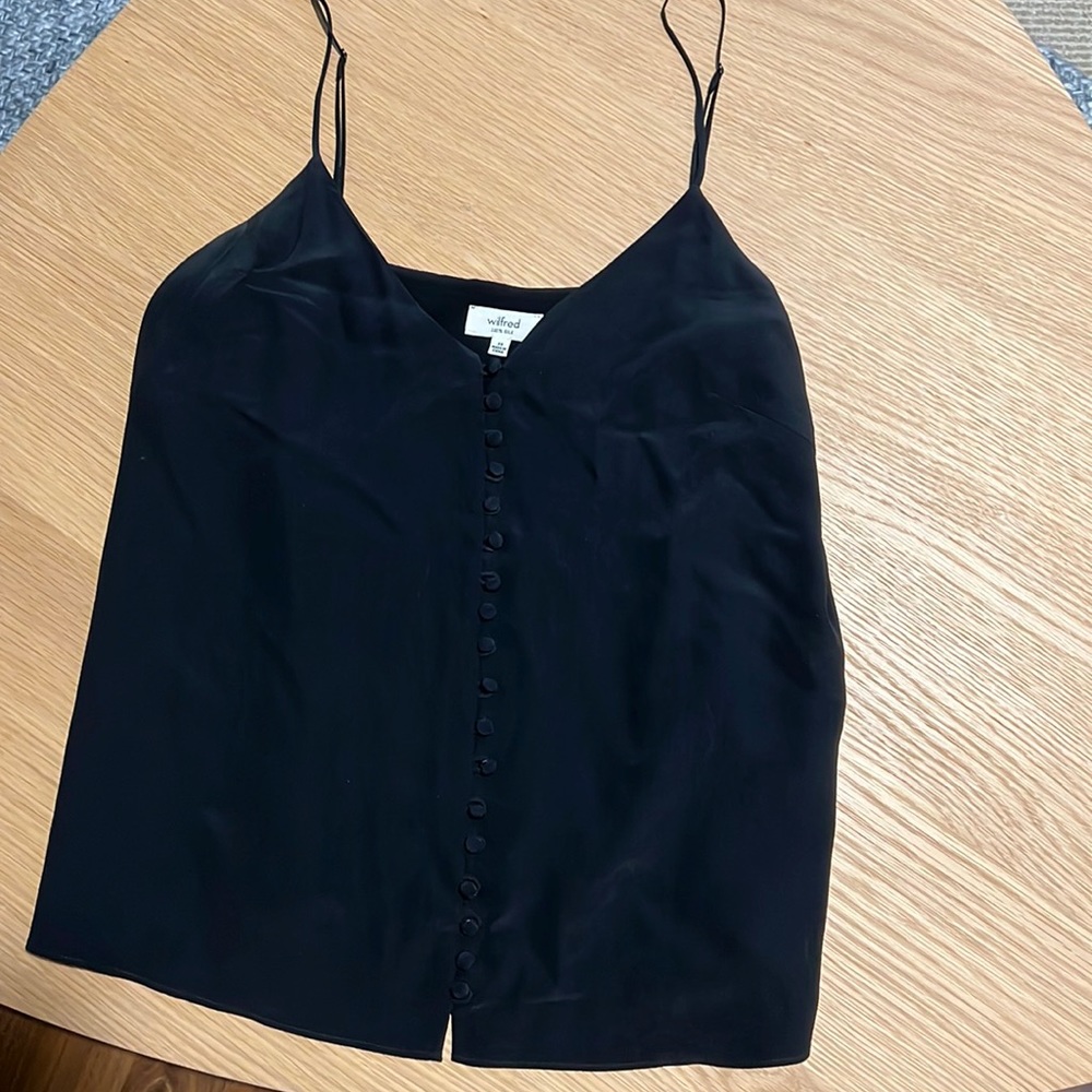 Aritzia wilfred 100% silk tank camisole shirt top xs